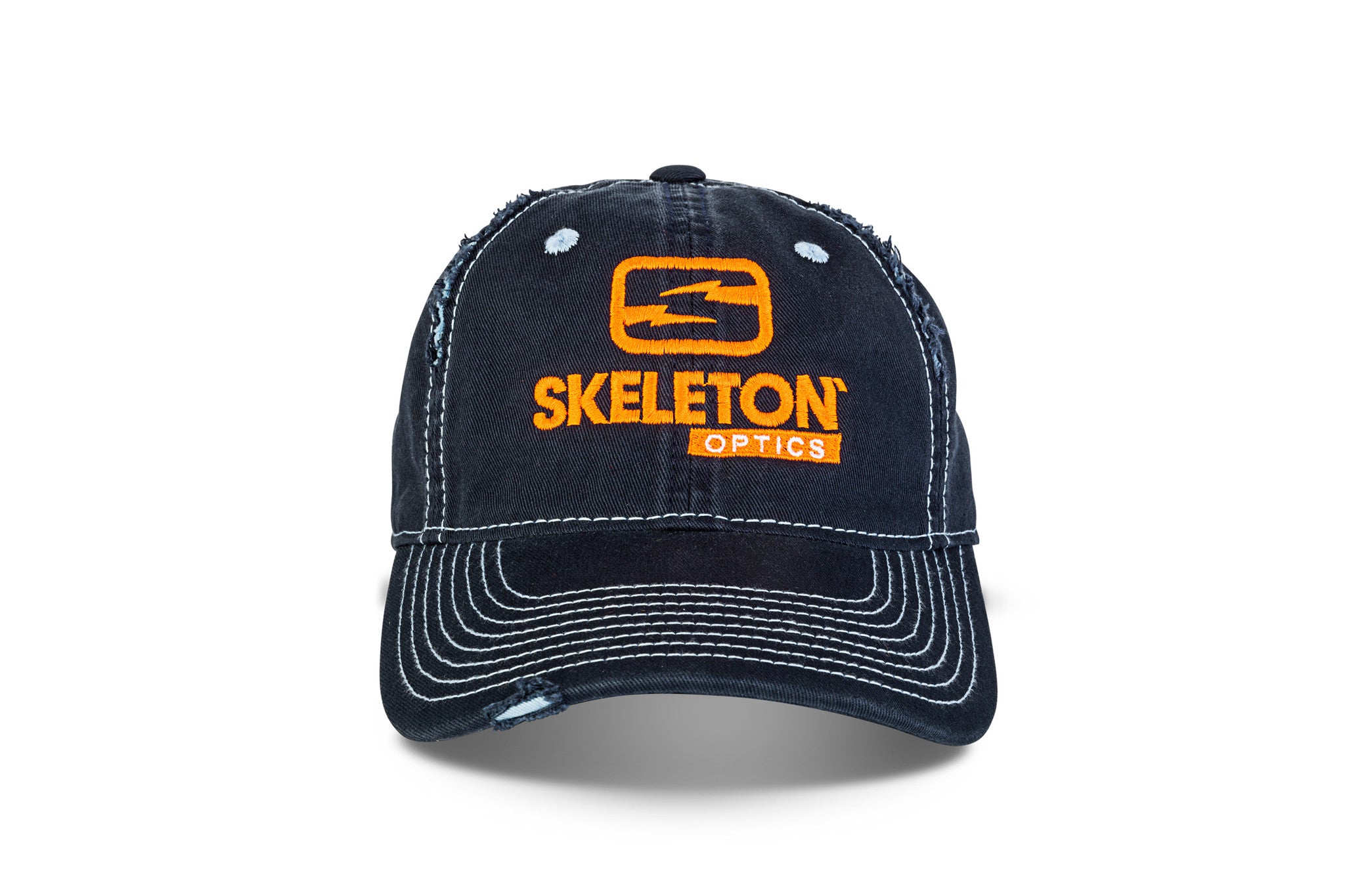 Skeleton Optics Torn Trucker Hat